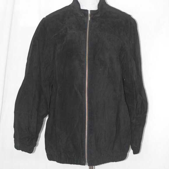 AUC NEEDS CONDITIONED Black Leather Jacket Venezia Womens A4 - Picture 1 of 5